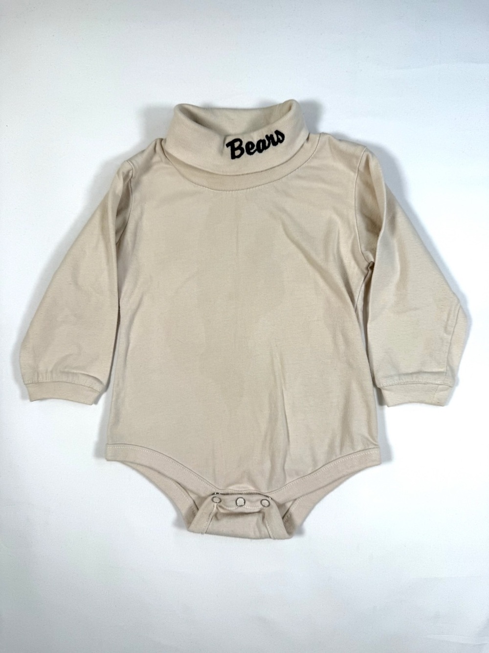 CHICAGO BEARS NFL Baby Turtleneck Bodysuit 18 Months Cream Long Sleeve Football